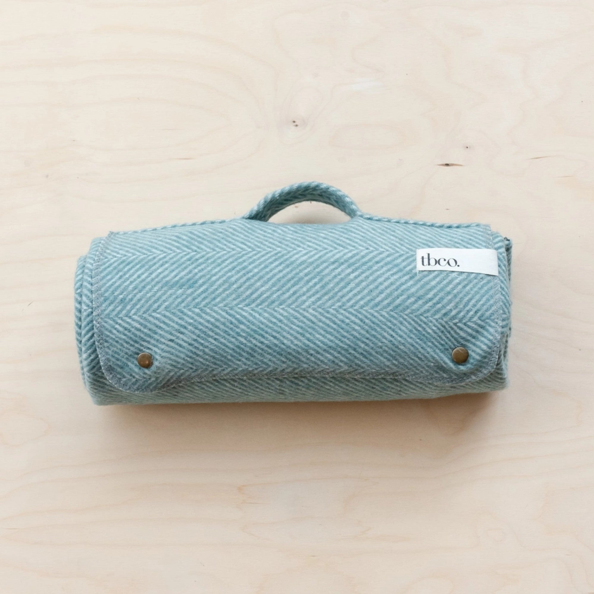 Petite couverture de pique-nique à chevrons bleus