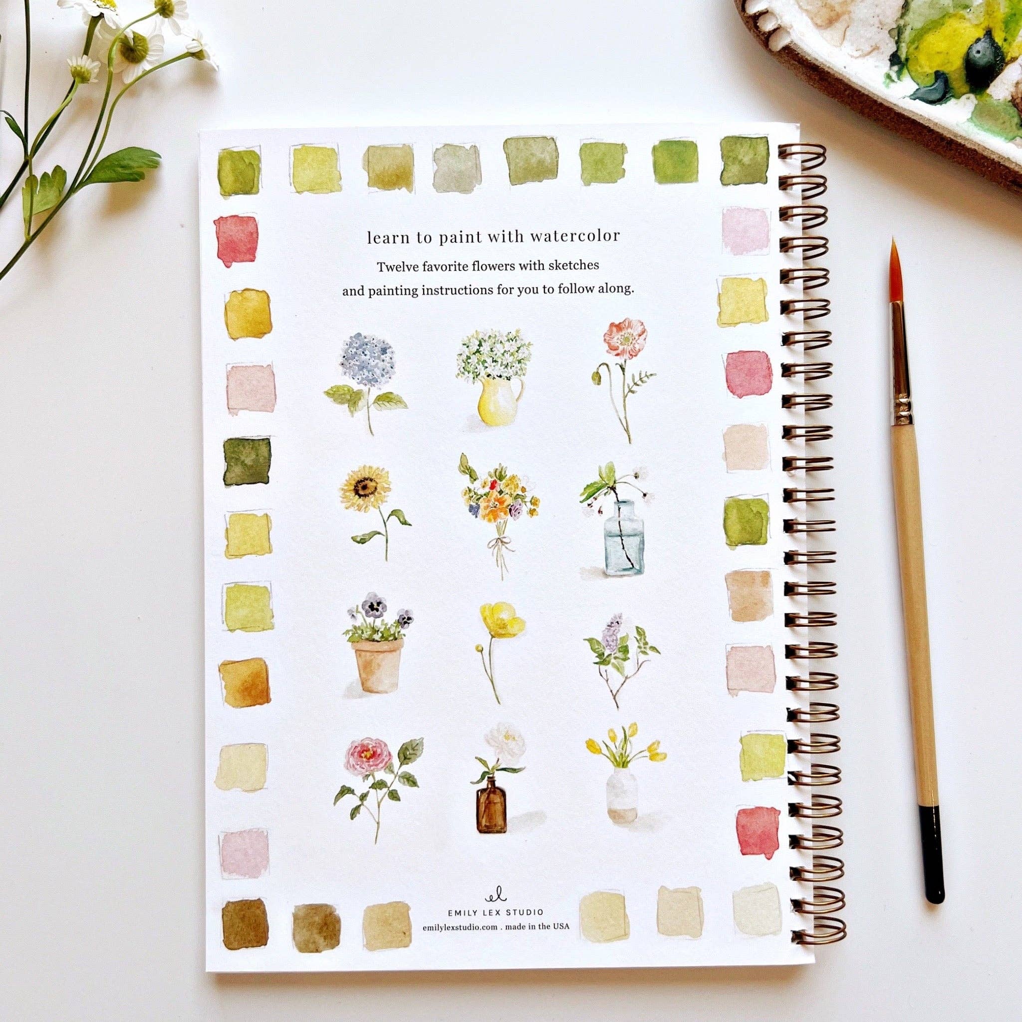 Cahier d'aquarelle | Fleurs