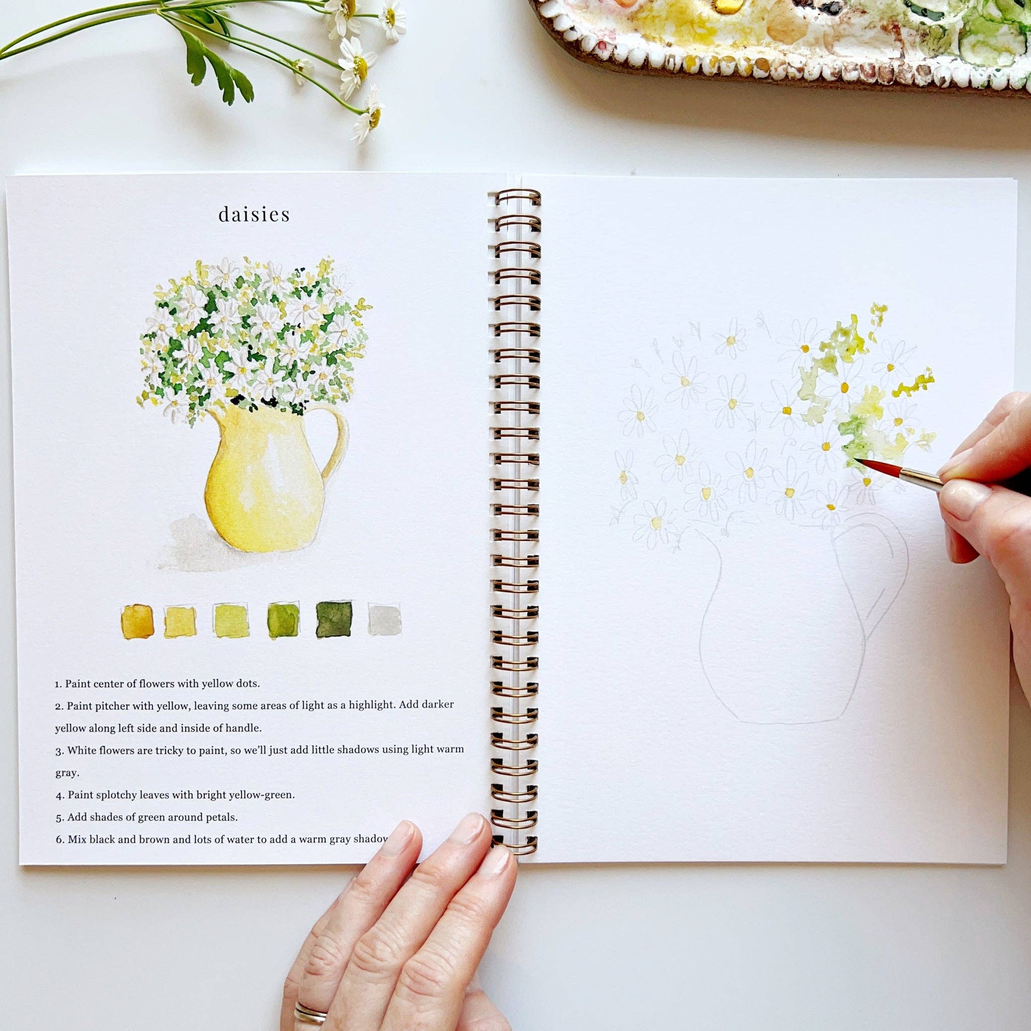 Cahier d'aquarelle | Fleurs
